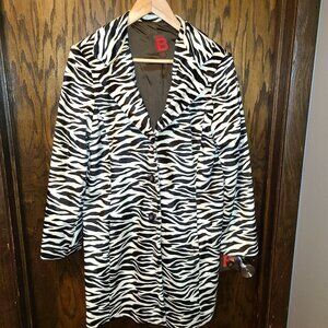NWT Bernardo Collection Zebra WILD Print Women's Jacket Large